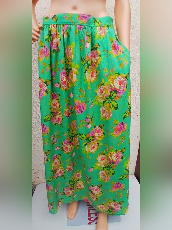 J. Crew Dresses & Skirts - NWT J.Crew Green Floral Cotton Maxi Skirt Cottagecore Garden Party Size M